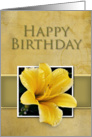 Happy Birthday, Yellow Lily card