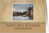 Happy 18th Birthday Grandson card