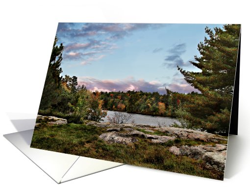 Blank Notecard, River in Autumn card (704063)