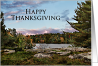 Happy Thankgiving, River in Autumn card