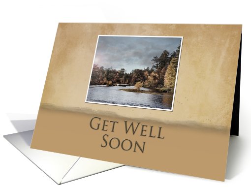 Get Well Soon, River in Autumn card (704076)