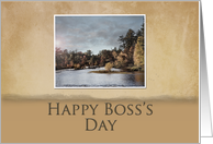 Happy Boss’s Day, River in Autumn card