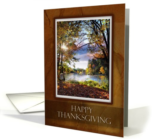 Happy Thanksgiving, Autumn Colors with River card (704448)