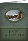 Happy Father’s Day, Green with Landscape Photo card