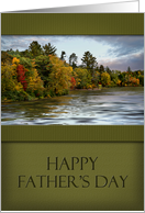 Happy Father’s Day, Green with Landscape Photo card