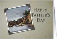 Happy Father’s Day, Beige with Landscape Photo card