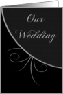 Invitation Wedding, Black with Grey/Siver card