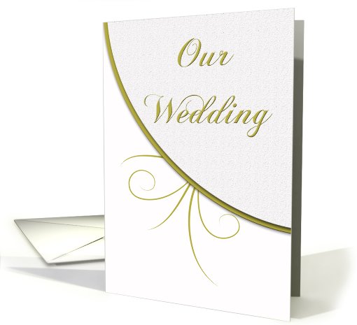 Invitation Wedding, Gold and White card (706654)