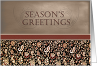 Season’s Greetings, Red and Tan card