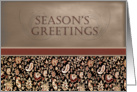 Season’s Greetings, Red and Tan card