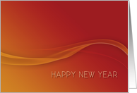 Happy New Year, Red and Orange card