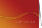 Happy New Year, Red and Orange card