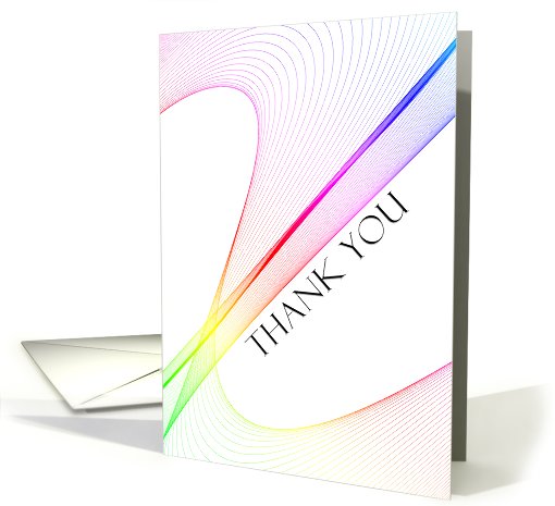 Thank You, Rainbow Abstract card (730615)