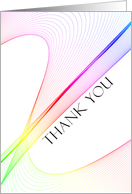 Thank You, Rainbow Abstract card