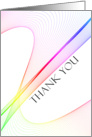 Thank You, Rainbow Abstract card