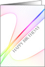 Happy Birthday, Rainbow Abstract card