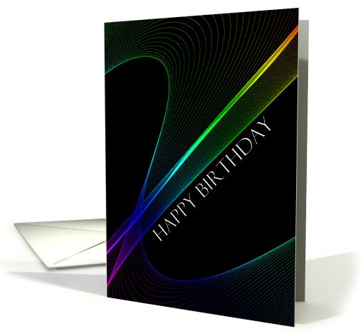 Happy Birthday, Rainbow Abstract card (730622)