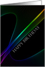 Happy Birthday, Rainbow Abstract card