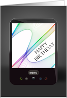Happy Birthday, Rainbow Abstract card