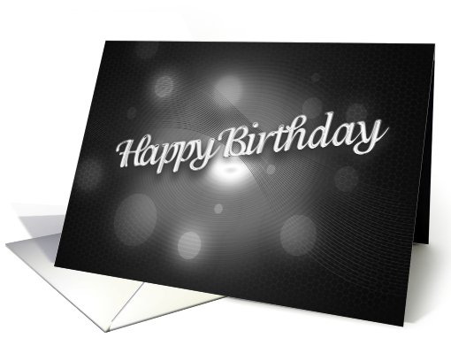 Happy Birthday, Black and White card (747534)