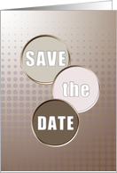 Save the Date Wedding Invitation, Tan Brown and Pink card