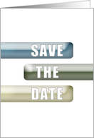 Save the Date Bachelorette Party Invitation, Tan Green and Blue card