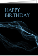 Happy Birthday, Blue with Black Background card