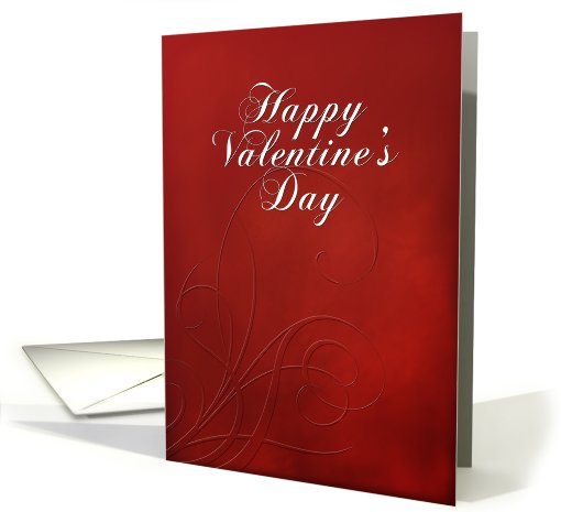 Happy Valentine's Day, Red with Vines card (749674)
