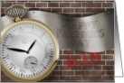 Happy Father’s Day Dad, Pocket Watch Against Brick Wall card