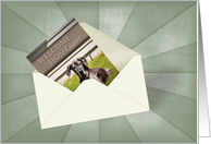 Welcome Home Soldier Greeting Card in Envelope - Great Dane Dog card