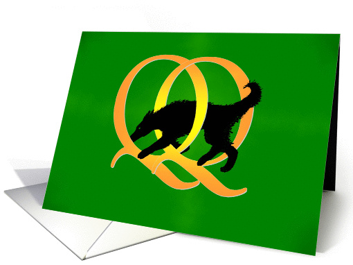 Dog Agility Greeting Card (green background) card (956549)