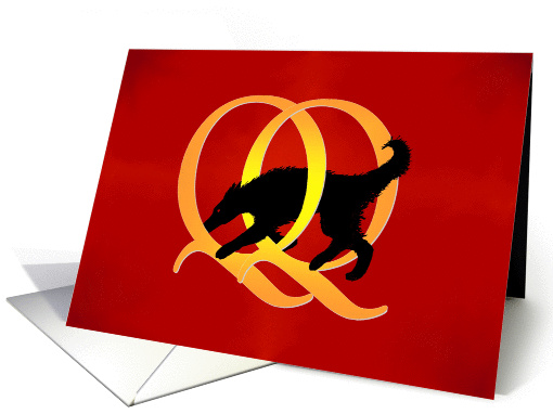 Dog Agility Greeting Card (red background) card (956565)