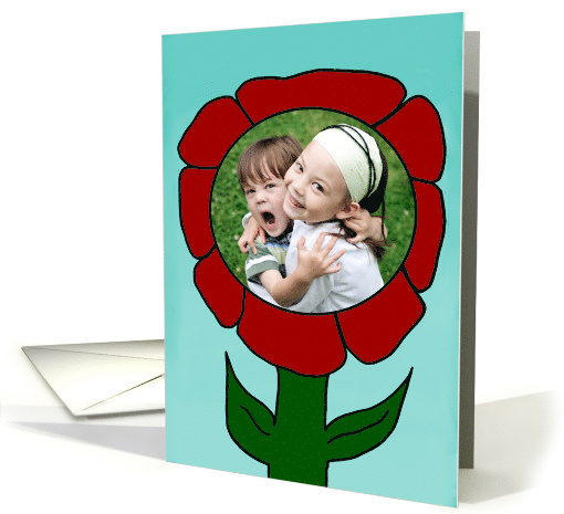 Flower Face Photo card (964259)