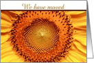 We have moved Change of Address with rustic sunflowers card