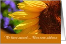 We’ve Moved Change of Address with rustic sunflowers card