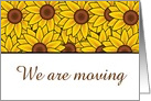 We’re moving Change of Address with sunflowers card