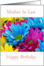 Happy Birthday Mother In Law with bouquet of flowers card