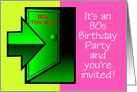 80s themed Birthday party invitation 80s birthday party card