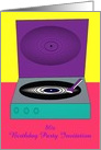 80s themed Birthday party invitation 80s birthday party turntable card