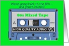 80s themed party invitation 80s party cassette card