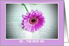 Happy 60th Birthday Happy Birthday with pink gerbera in book card
