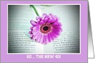 Happy 60th Birthday Happy Birthday with pink gerbera in book card