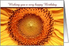 Happy birthday with sunflowers custom text card