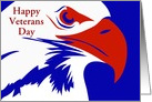 Veterans Day with American eagle and custom text Thank you veteran card