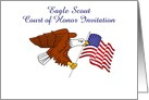 Eagle Scout court of honor invitation with custom text card