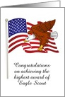 Congratulations on becoming an Eagle Scout with custom text card