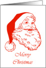 Merry Christmas with Santa Claus Saint Nicholas Kris Kringle card