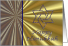 Hanukkah Jewish holiday with Star of David card