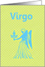 Virgo August September Birthday with zodiac sign female lady card