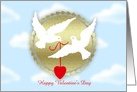 Happy Valentine’s Day from secret admirer with white doves card
